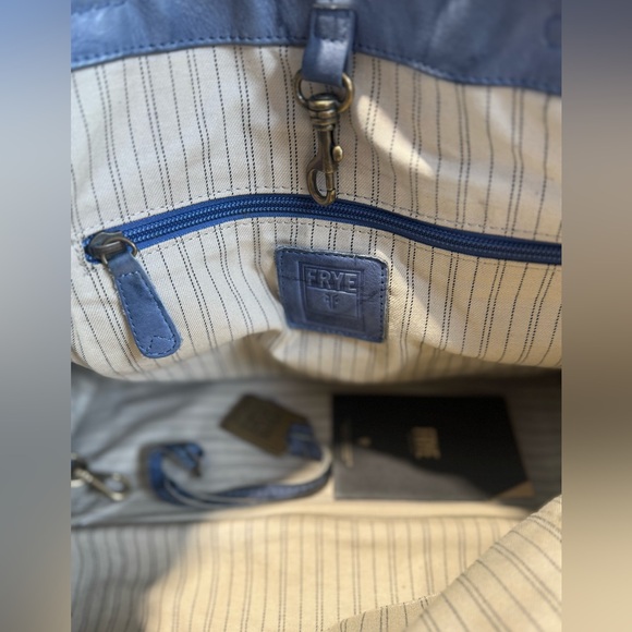 EUC Blue Leather Frye Melissa Tote - Picture 5 of 9